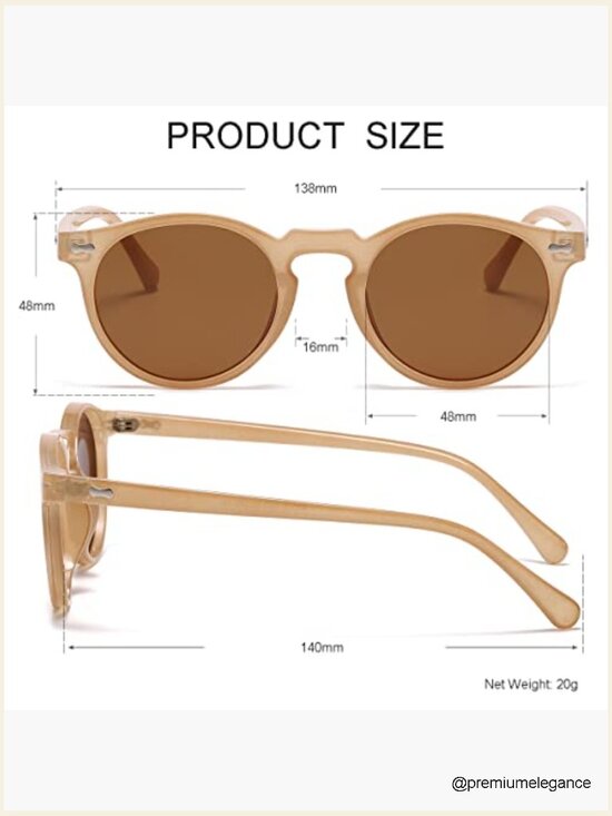 Vintage Polarized Round Retro Classic Sunglasses UV400 Protection Unisex main image 6